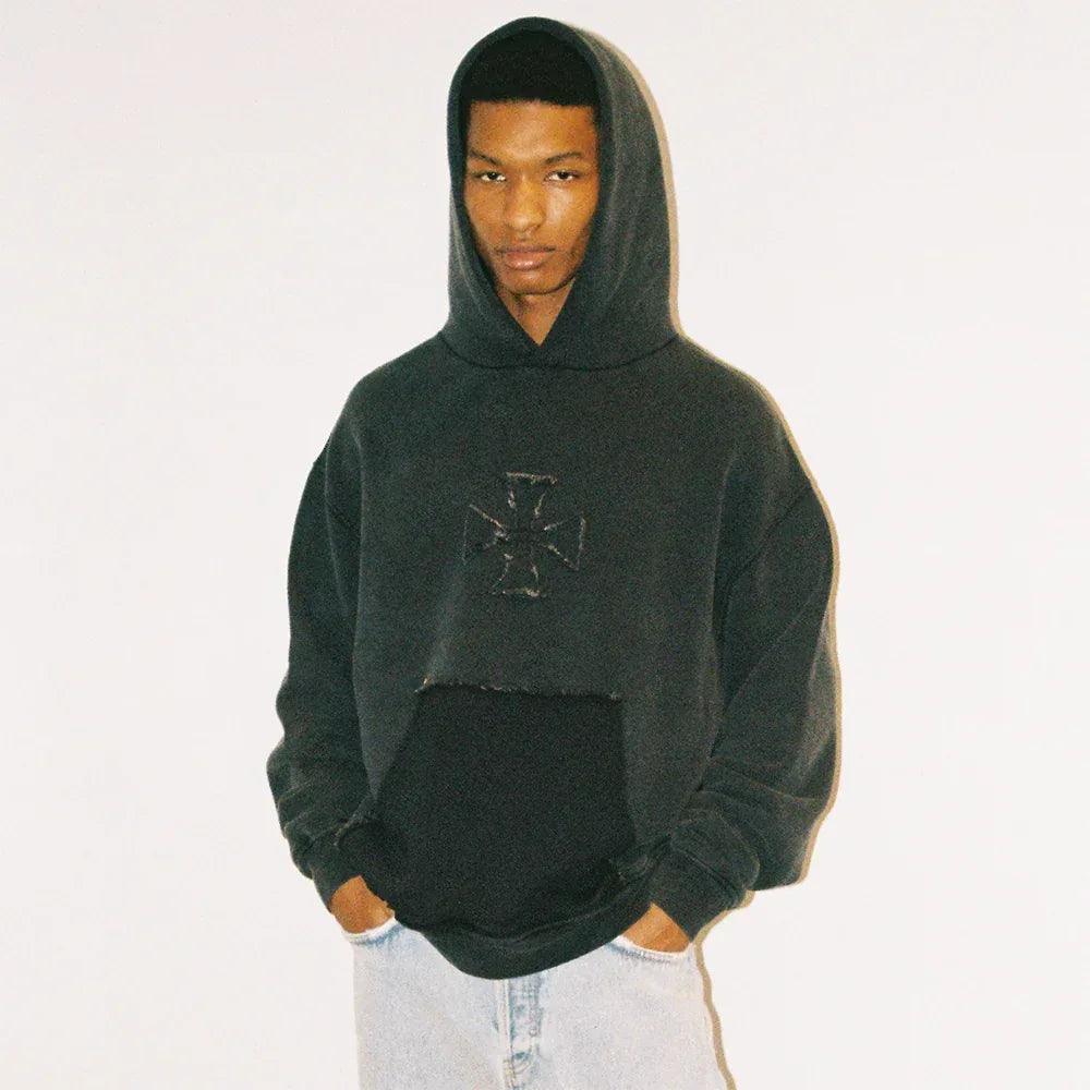 Cross Patch Vintage Hoodie - ASKYURSELF - VENTURER