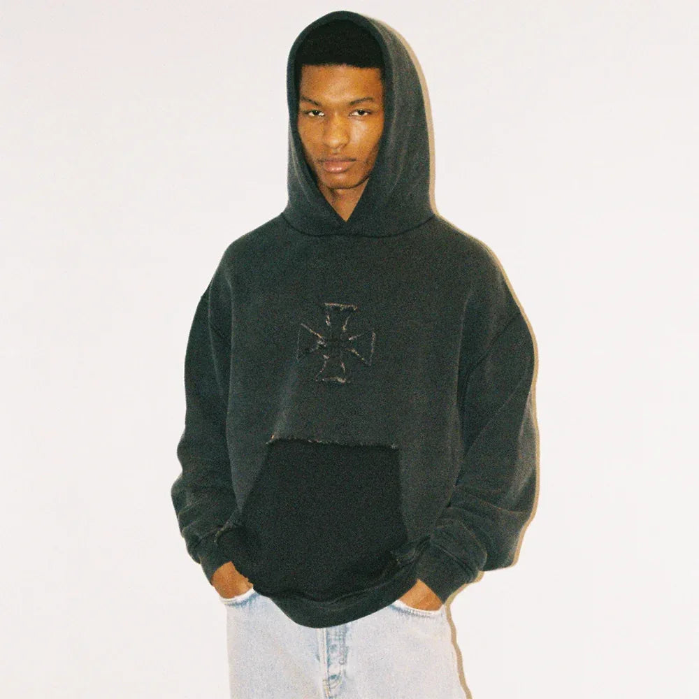 Cross Patch Vintage Hoodie - ASKYURSELF - VENTURER
