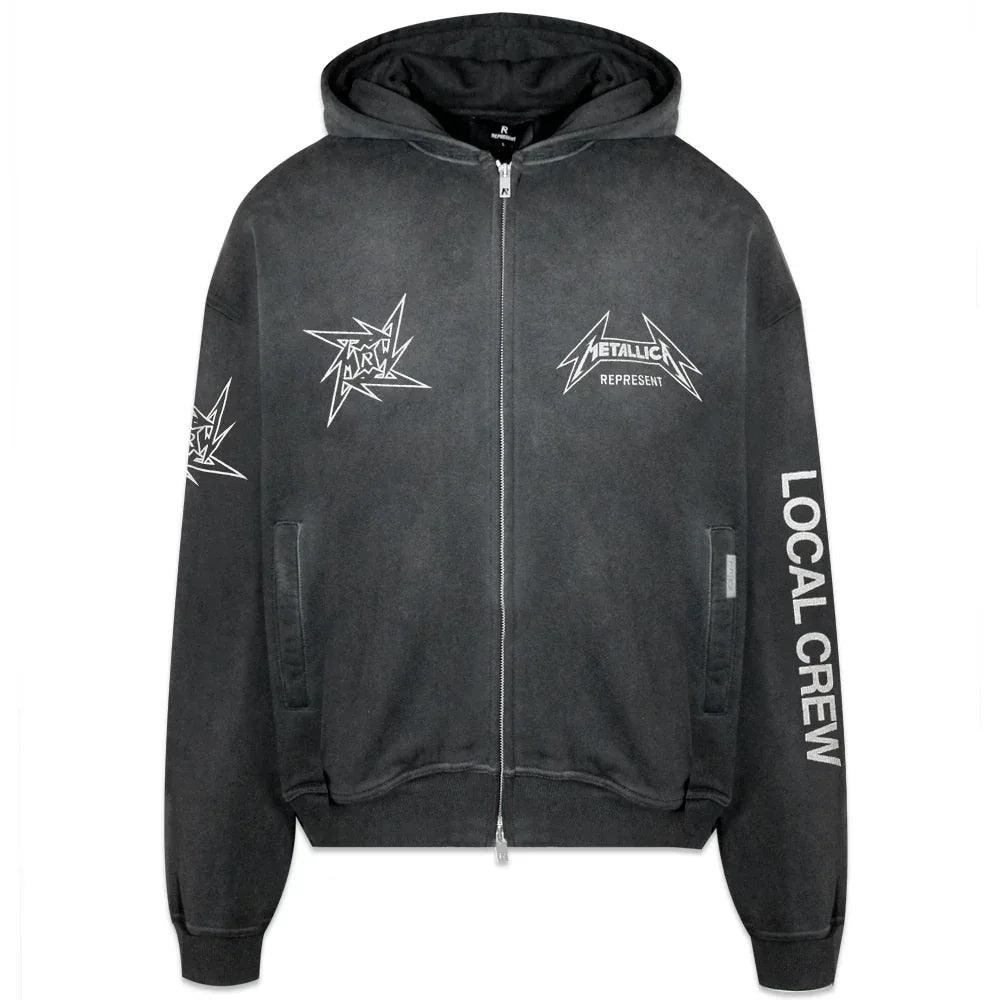 Metallica 40 Year Anniversary Zip Hoodie - REPRESENT - VENTURER