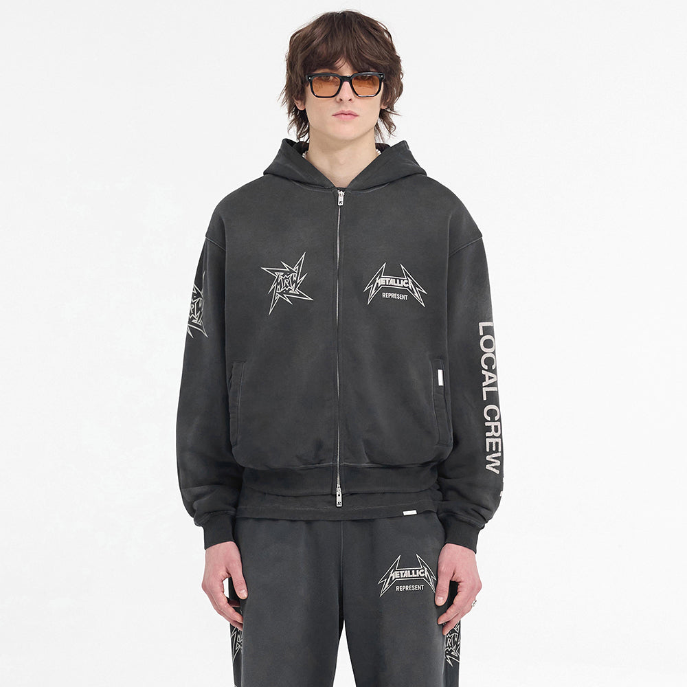 Metallica 40 Year Anniversary Zip Hoodie - REPRESENT - VENTURER