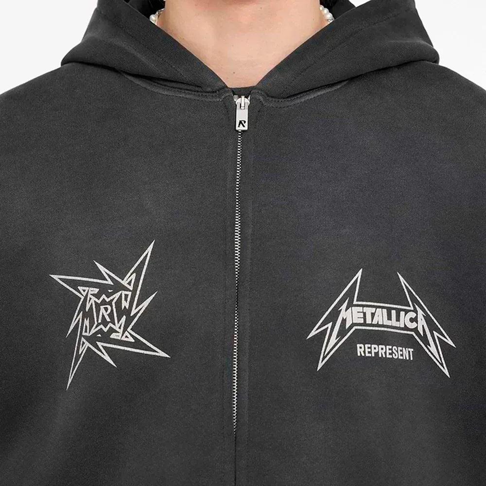 Metallica 40 Year Anniversary Zip Hoodie - REPRESENT - VENTURER