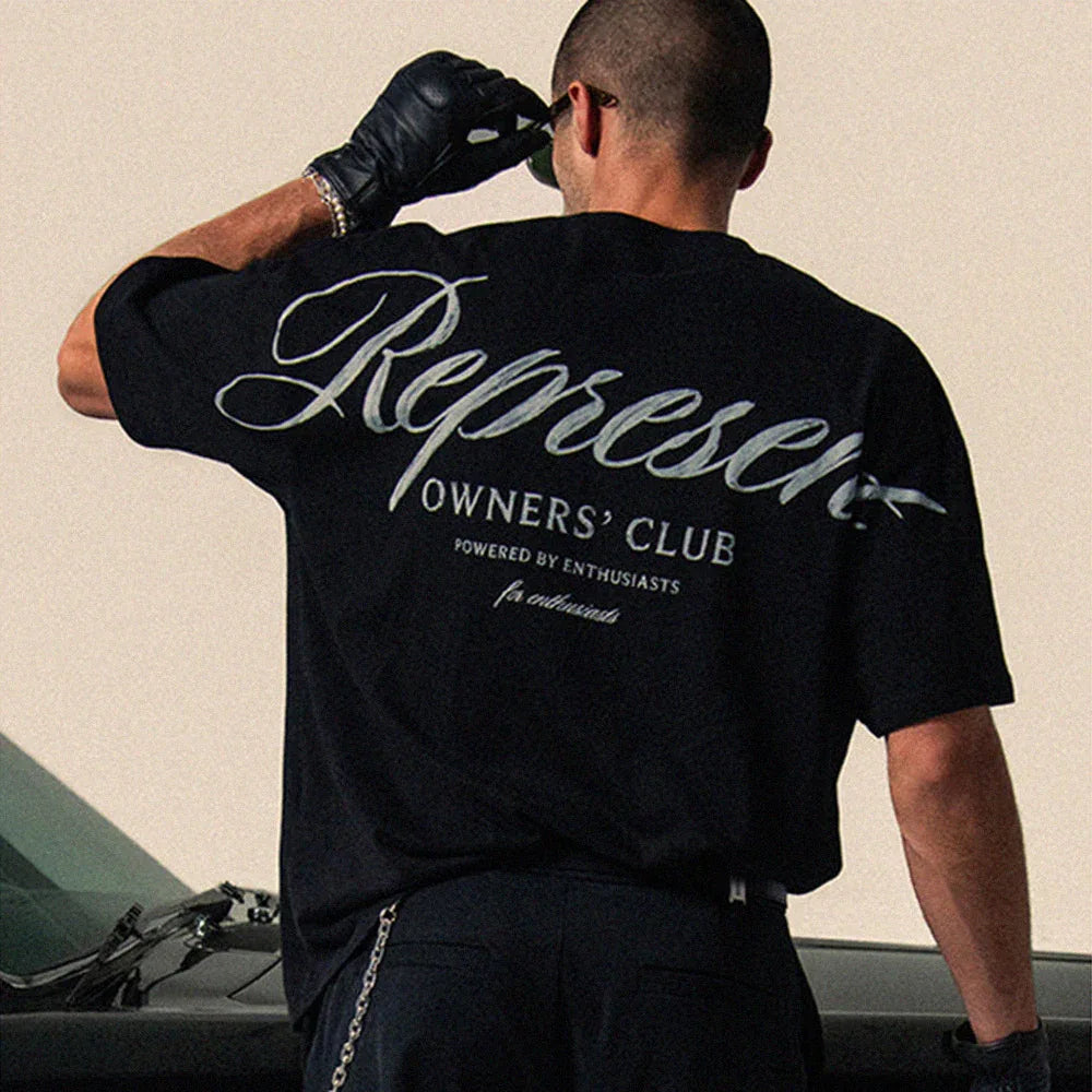 Owners Club Script T-Shirt - REPRESENT - VENTURER