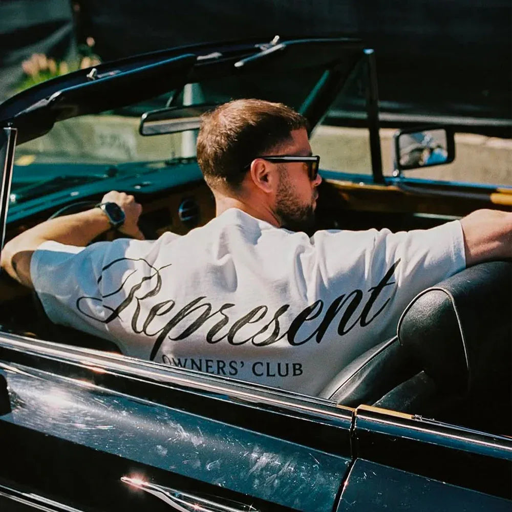 Owners Club Script T-Shirt - REPRESENT - VENTURER