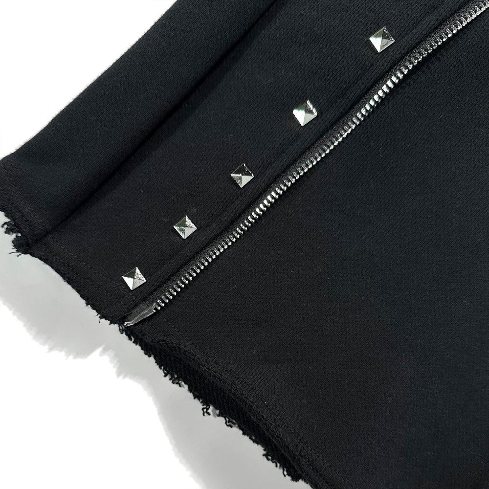 Studded Triple Zip Flared Sweatpants - DEMIK EXCLUSIVES - VENTURER