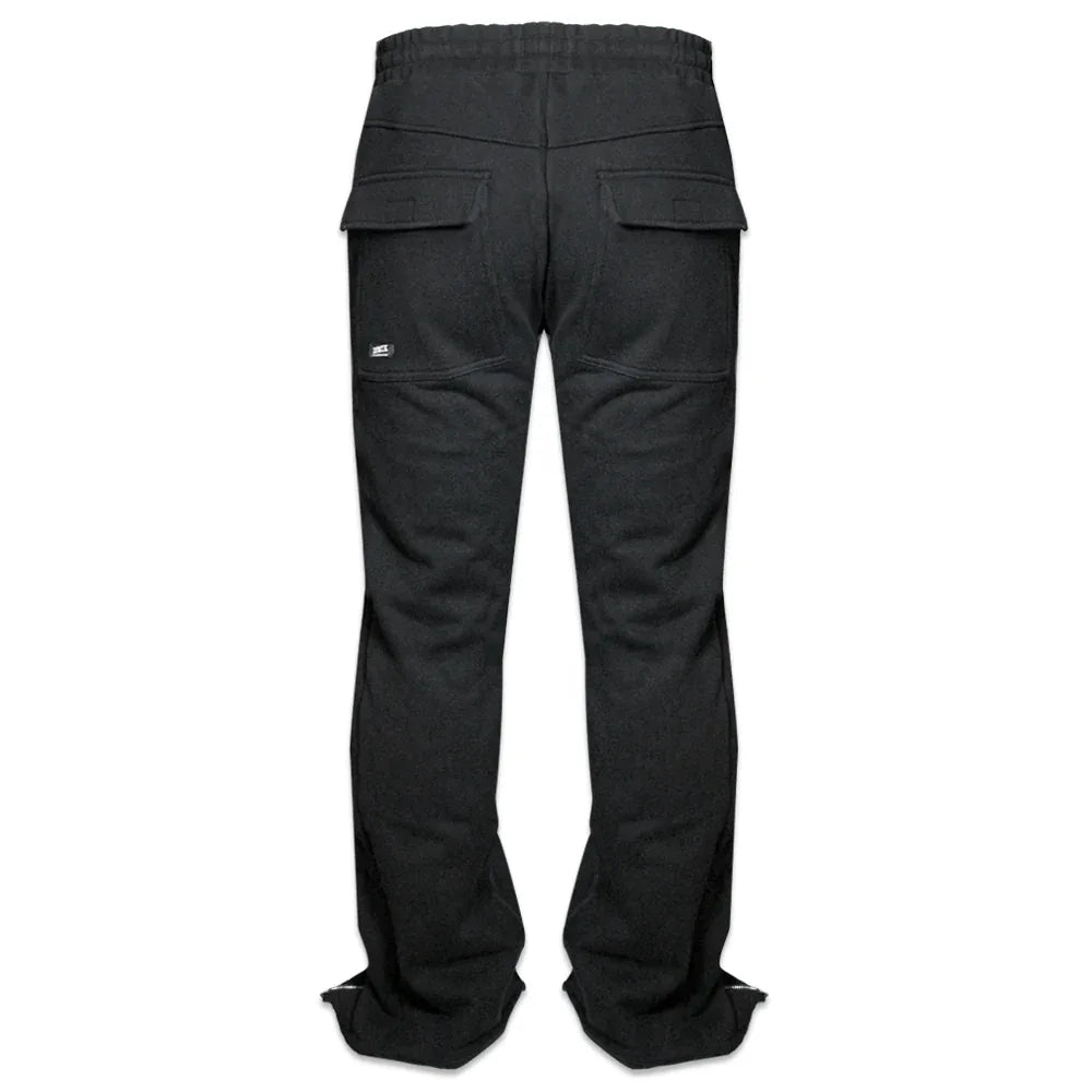 Studded Triple Zip Flared Sweatpants - DEMIK EXCLUSIVES - VENTURER