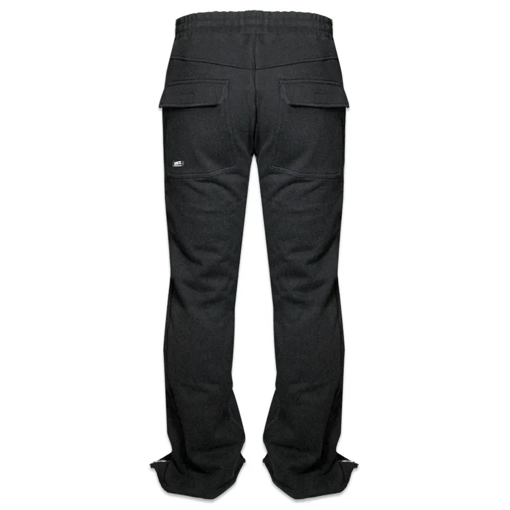 Studded Triple Zip Flared Sweatpants - DEMIK EXCLUSIVES - VENTURER