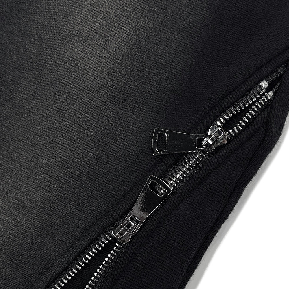 Onyx Triple Zip Flared Sweatpants