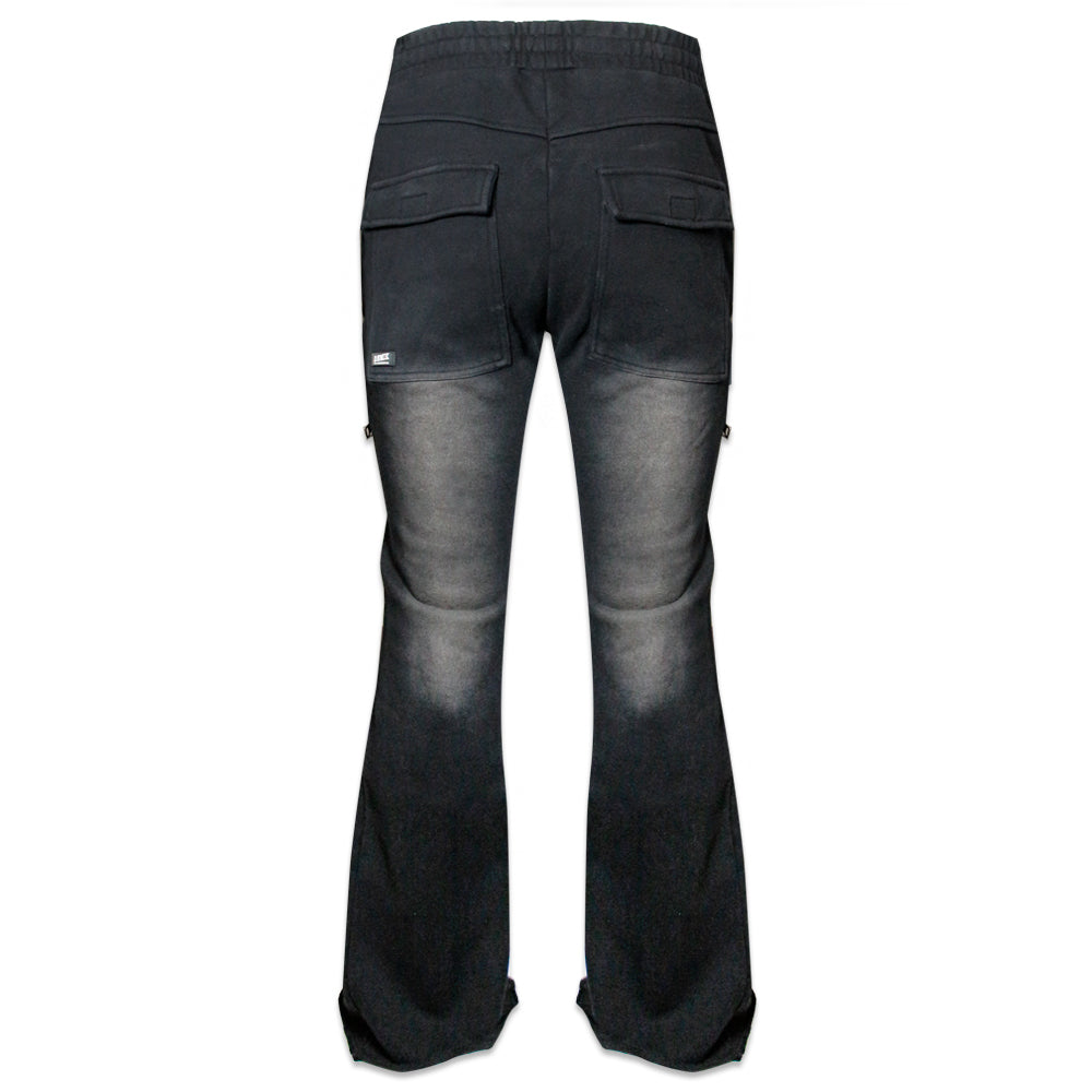 Onyx Triple Zip Flared Sweatpants