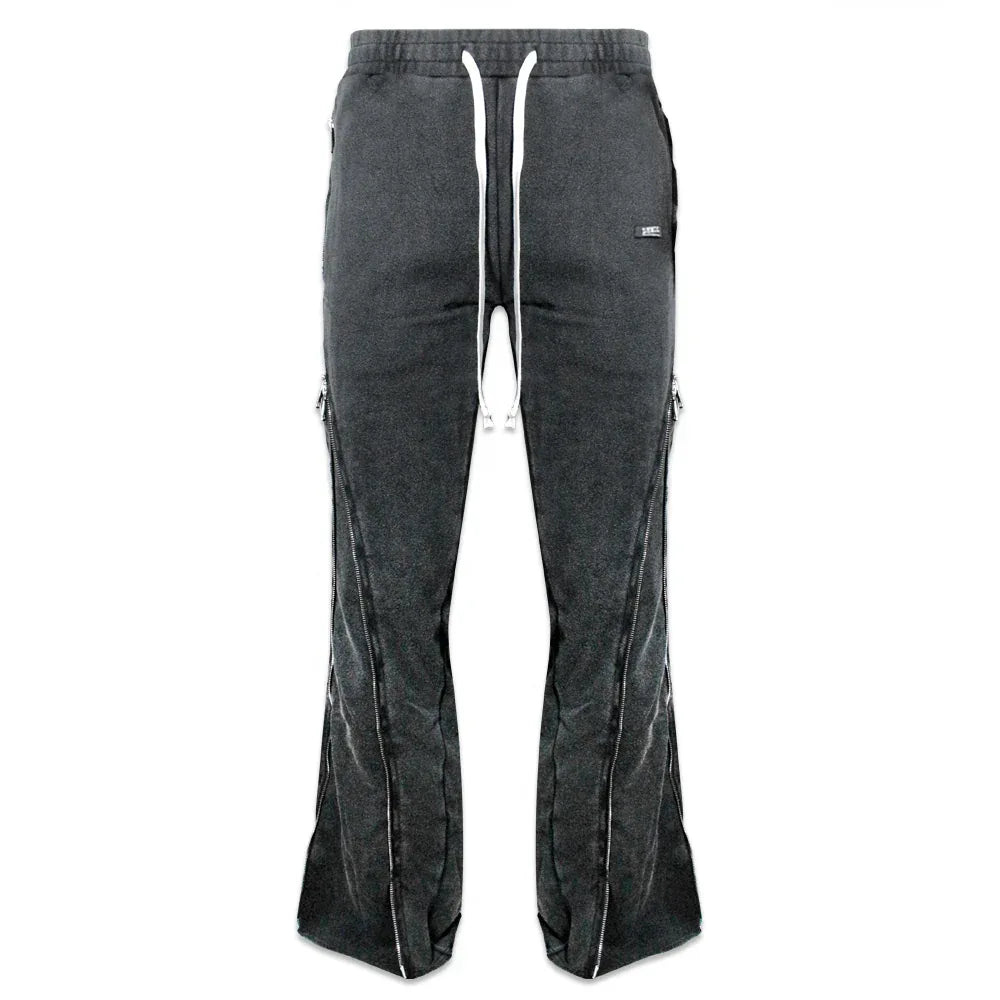 Shadow Triple Zip Flared Sweatpants - DEMIK EXCLUSIVES - VENTURER
