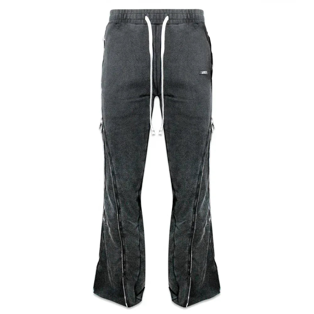 Shadow Triple Zip Flared Sweatpants - DEMIK EXCLUSIVES - VENTURER
