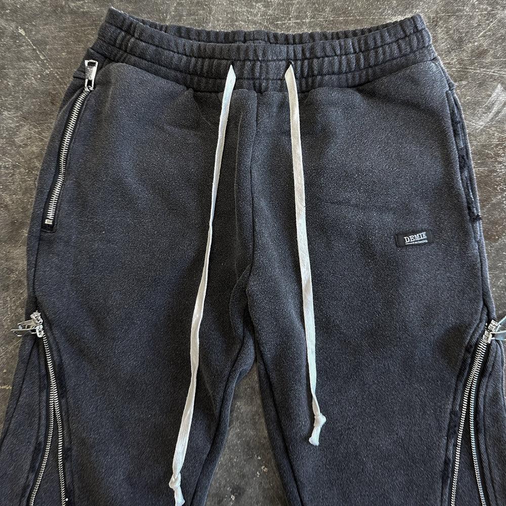 Shadow Triple Zip Flared Sweatpants - DEMIK EXCLUSIVES - VENTURER