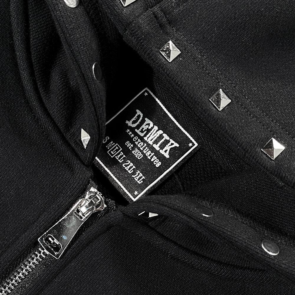 Studded Triple Zip Hoodie - DEMIK EXCLUSIVES - VENTURER