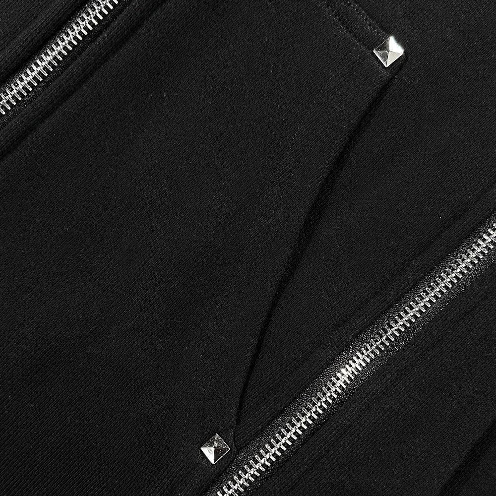Studded Triple Zip Hoodie - DEMIK EXCLUSIVES - VENTURER