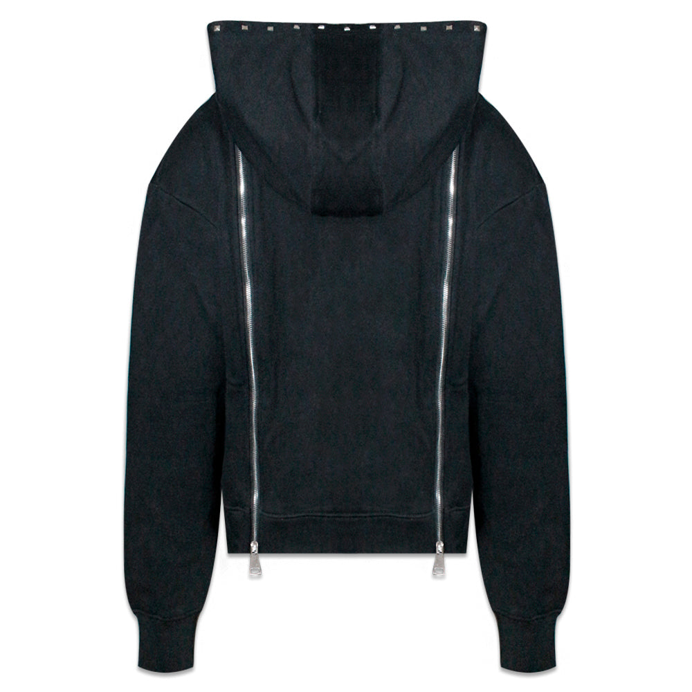 Studded Triple Zip Hoodie