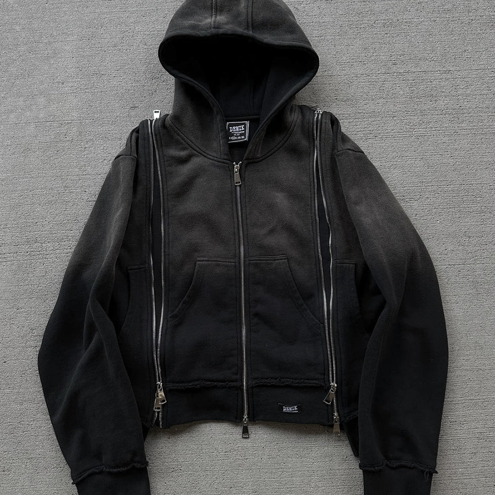 Onyx Triple Zip Hoodie