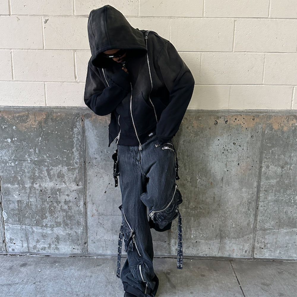 Onyx Triple Zip Hoodie