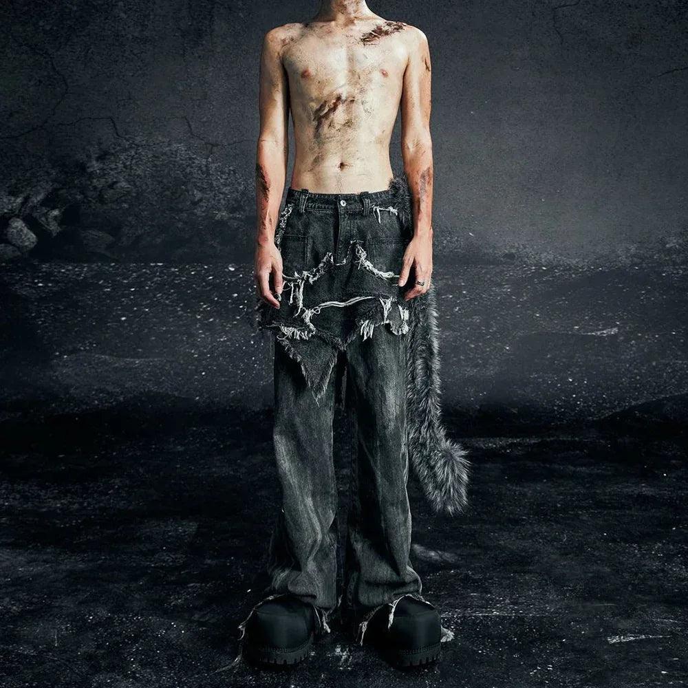 Osama Gray Dirty Skirt Pants - COZY WORLDWIDE - VENTURER