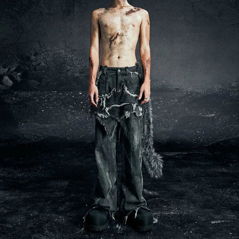 Osama Gray Dirty Skirt Pants - COZY WORLDWIDE - VENTURER