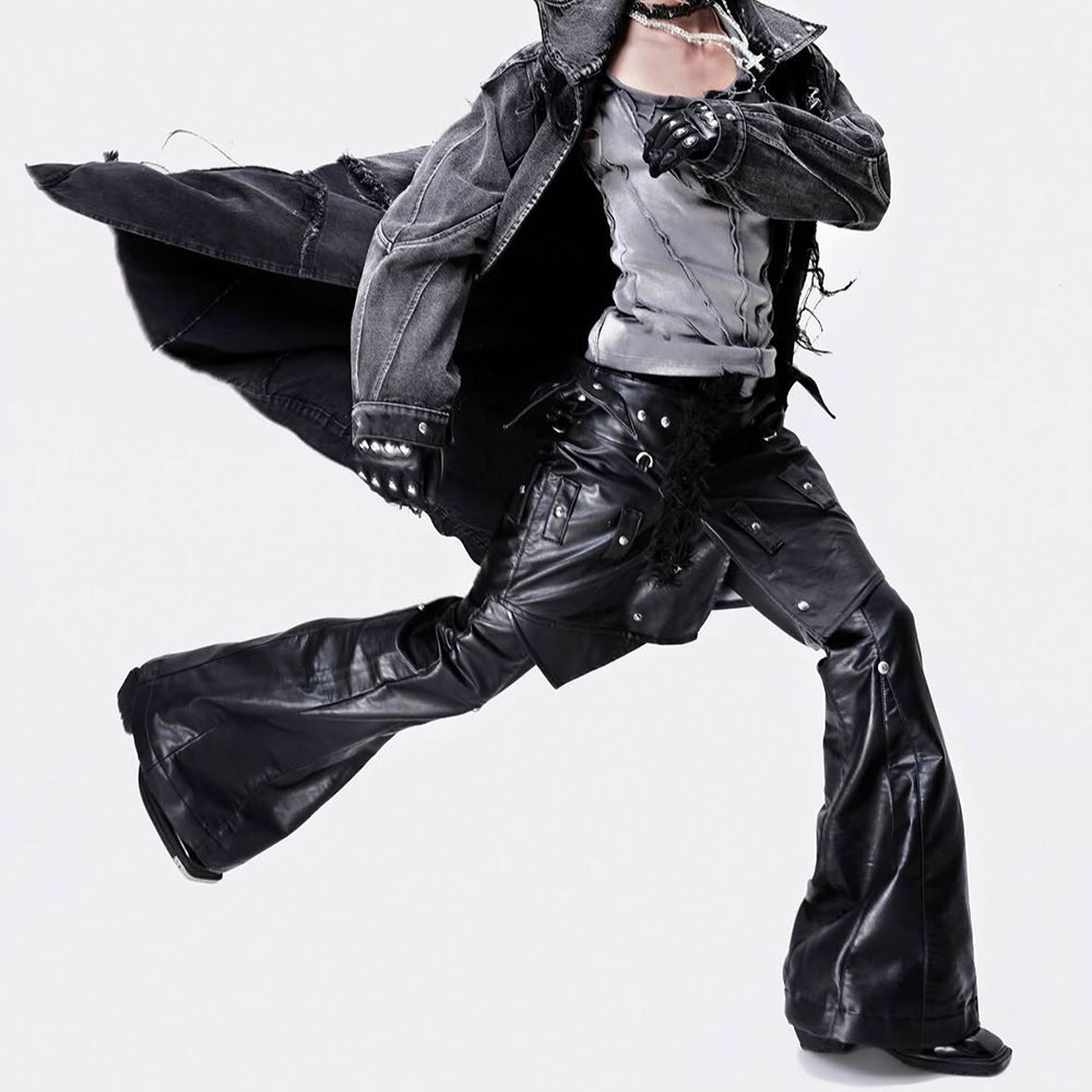 Chaos Dream Leather Skirt Pants