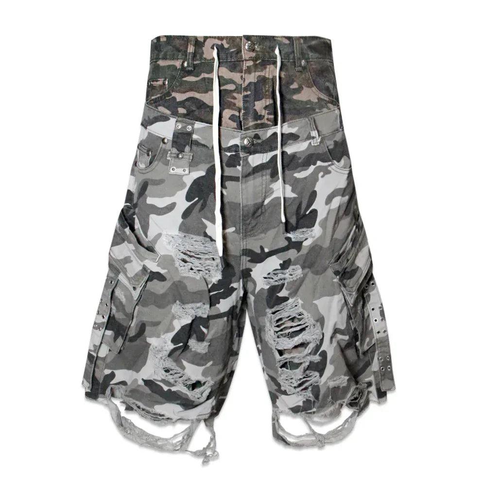COZY WORLDWIDE Product Page - Chaos Dream Waxed Camo Jorts - Camo