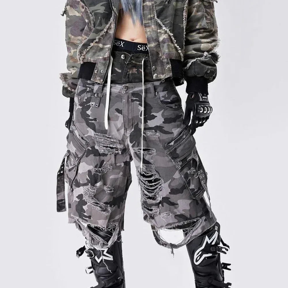 Chaos Dream Waxed Camo Jorts - COZY WORLDWIDE - VENTURER