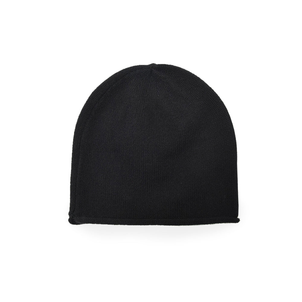 Cross Patch Leather Beanie