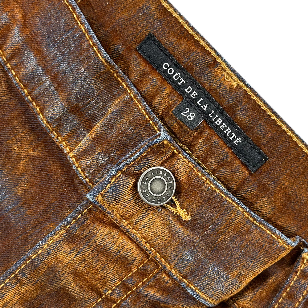 Zander Stretch Suede Denim Baggy Shorts