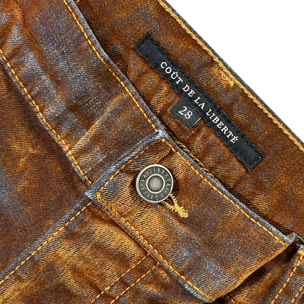 Zander Stretch Suede Denim Baggy Shorts - Cout De La Liberte - VENTURER