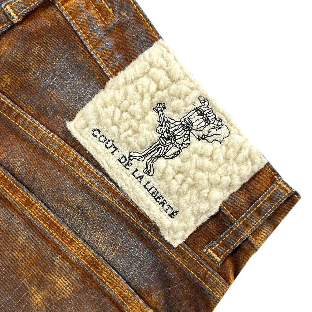 Zander Stretch Suede Denim Baggy Shorts - Cout De La Liberte - VENTURER