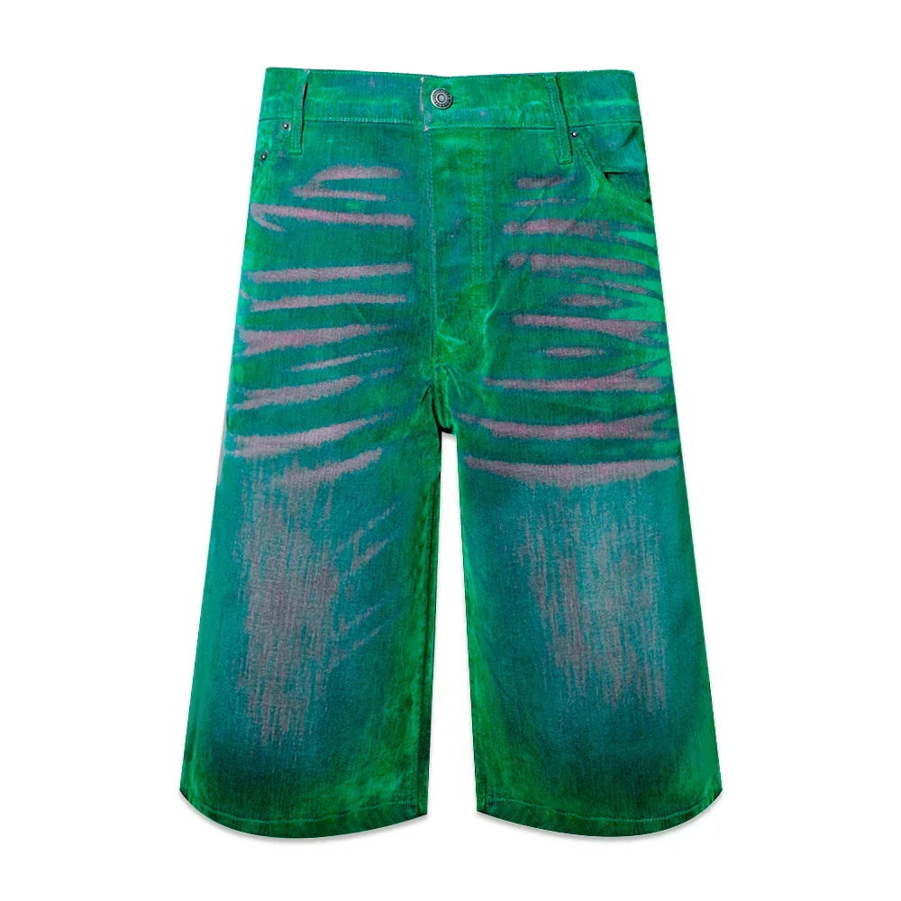 Zander Stretch Suede Denim Baggy Shorts - Cout De La Liberte - VENTURER