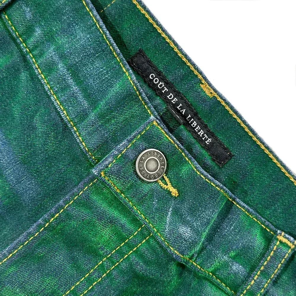 Zander Stretch Suede Denim Baggy Shorts - Cout De La Liberte - VENTURER