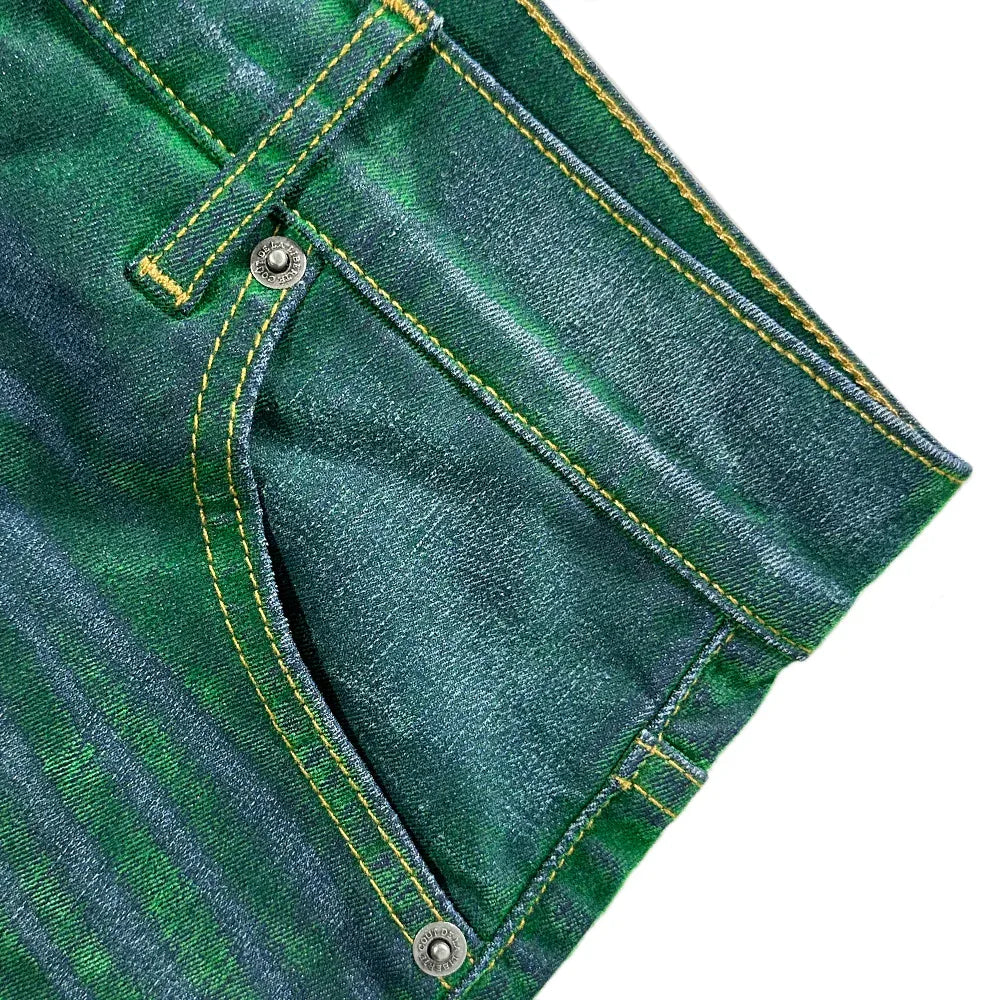 Zander Stretch Suede Denim Baggy Shorts - Cout De La Liberte - VENTURER