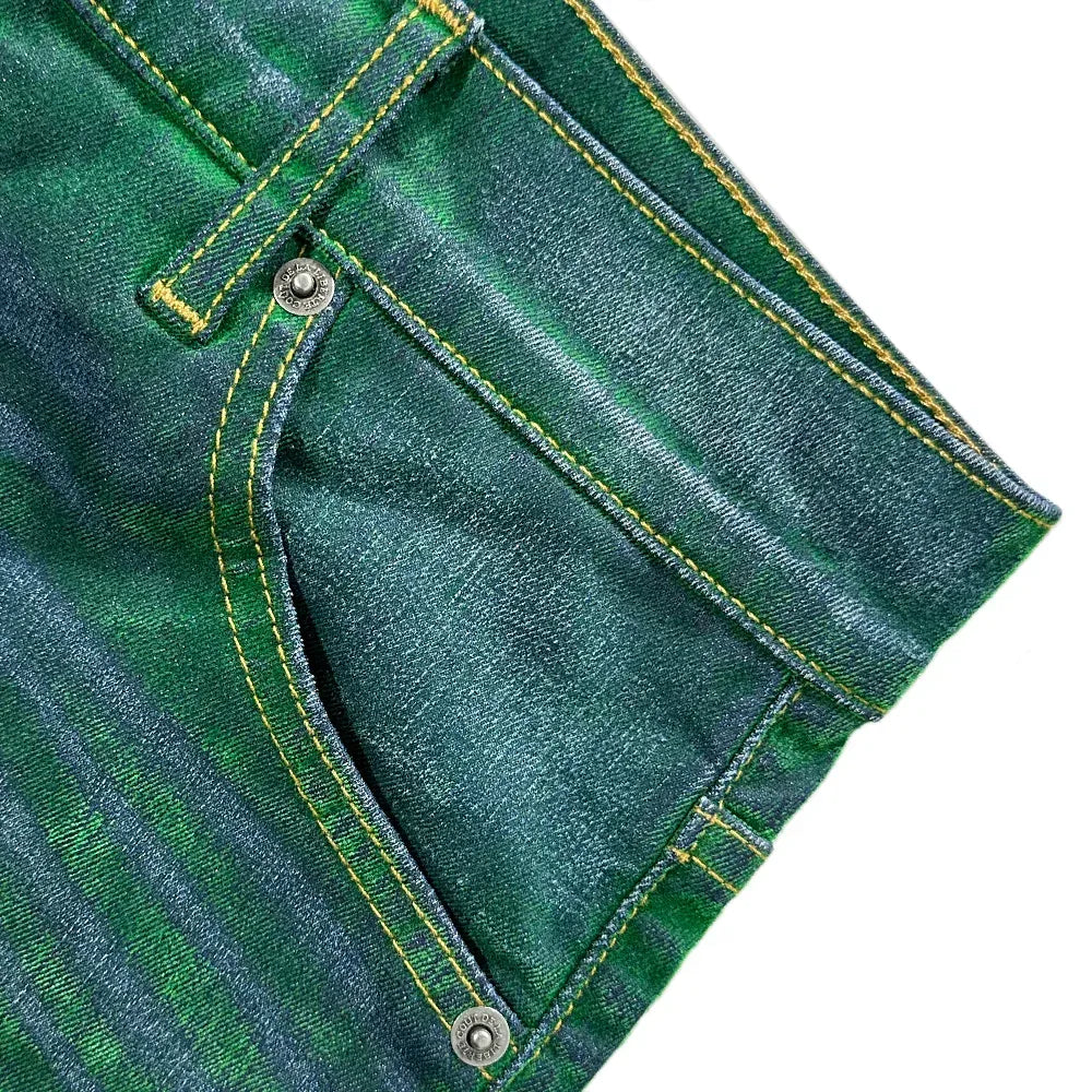 Zander Stretch Suede Denim Baggy Shorts - Cout De La Liberte - VENTURER