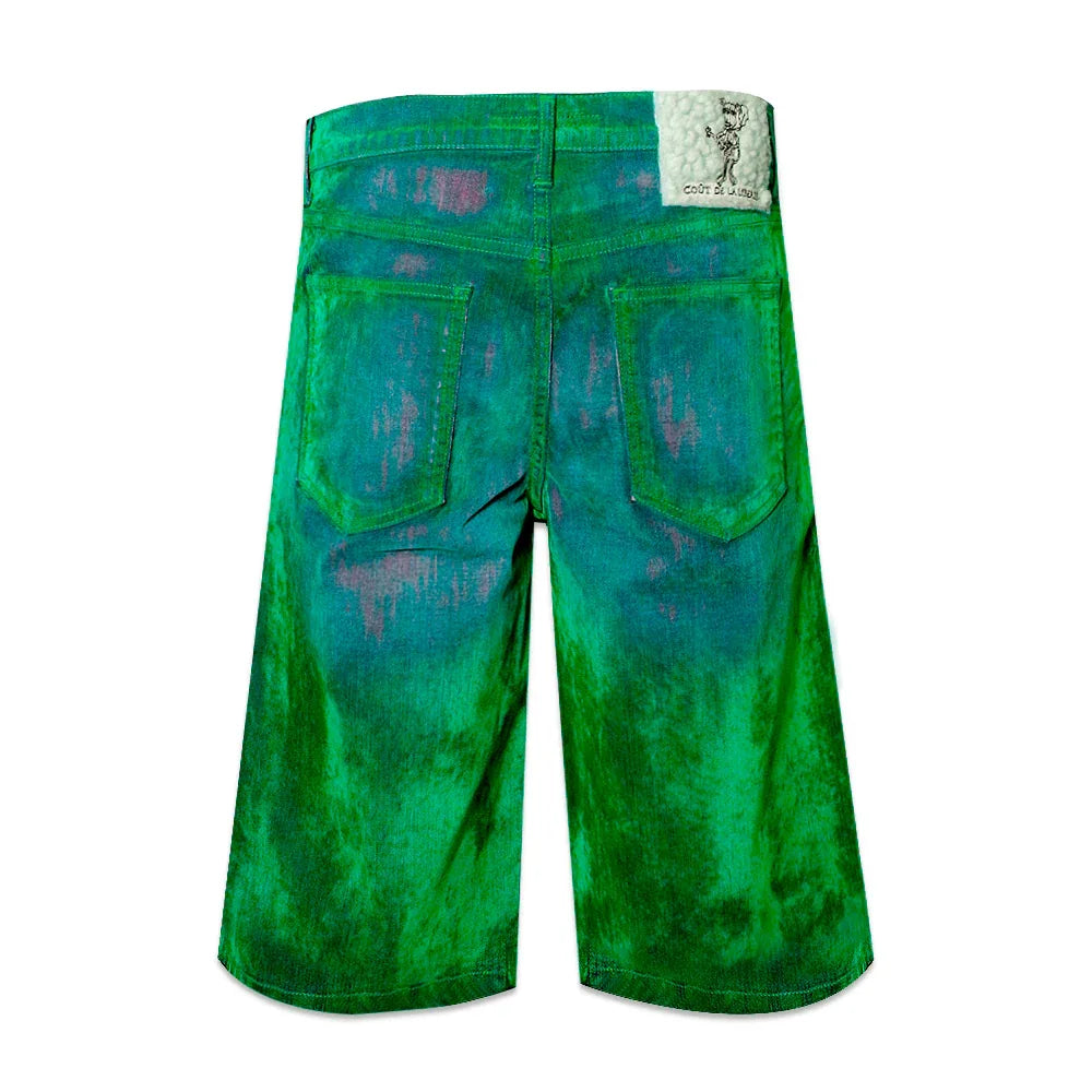 Zander Stretch Suede Denim Baggy Shorts - Cout De La Liberte - VENTURER