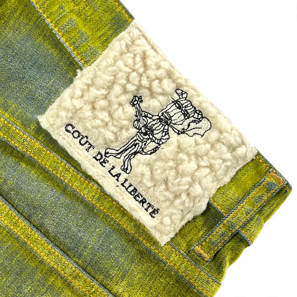 Zander Stretch Suede Denim Baggy Shorts - Cout De La Liberte - VENTURER