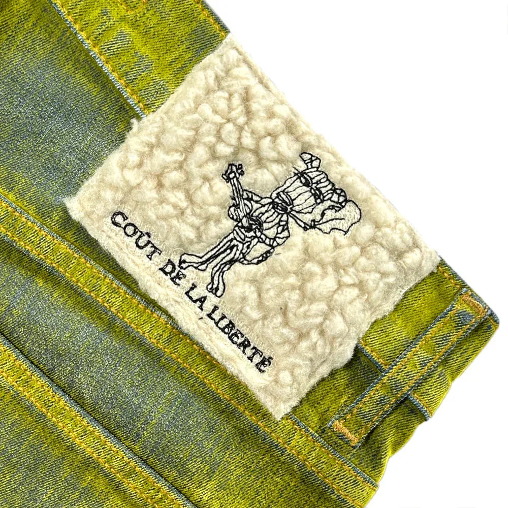 Zander Stretch Suede Denim Baggy Shorts - Cout De La Liberte - VENTURER