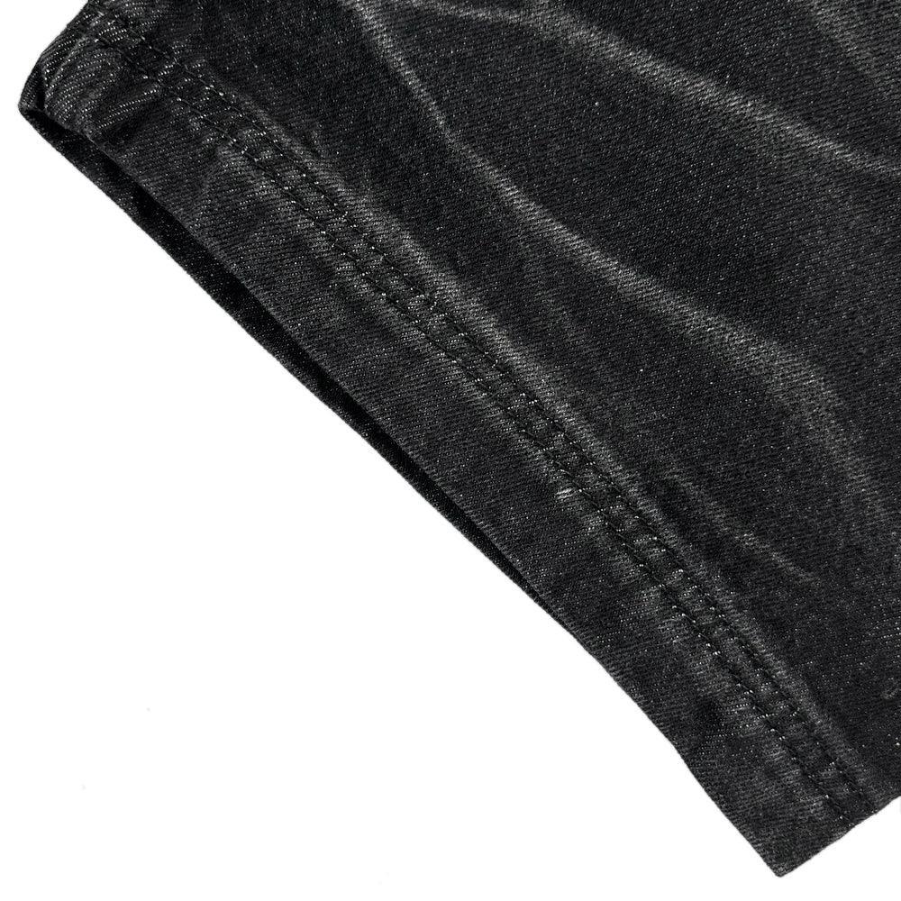 Embossed Wave Washing Wide Denim Pants - BLR BLUER - VENTURER