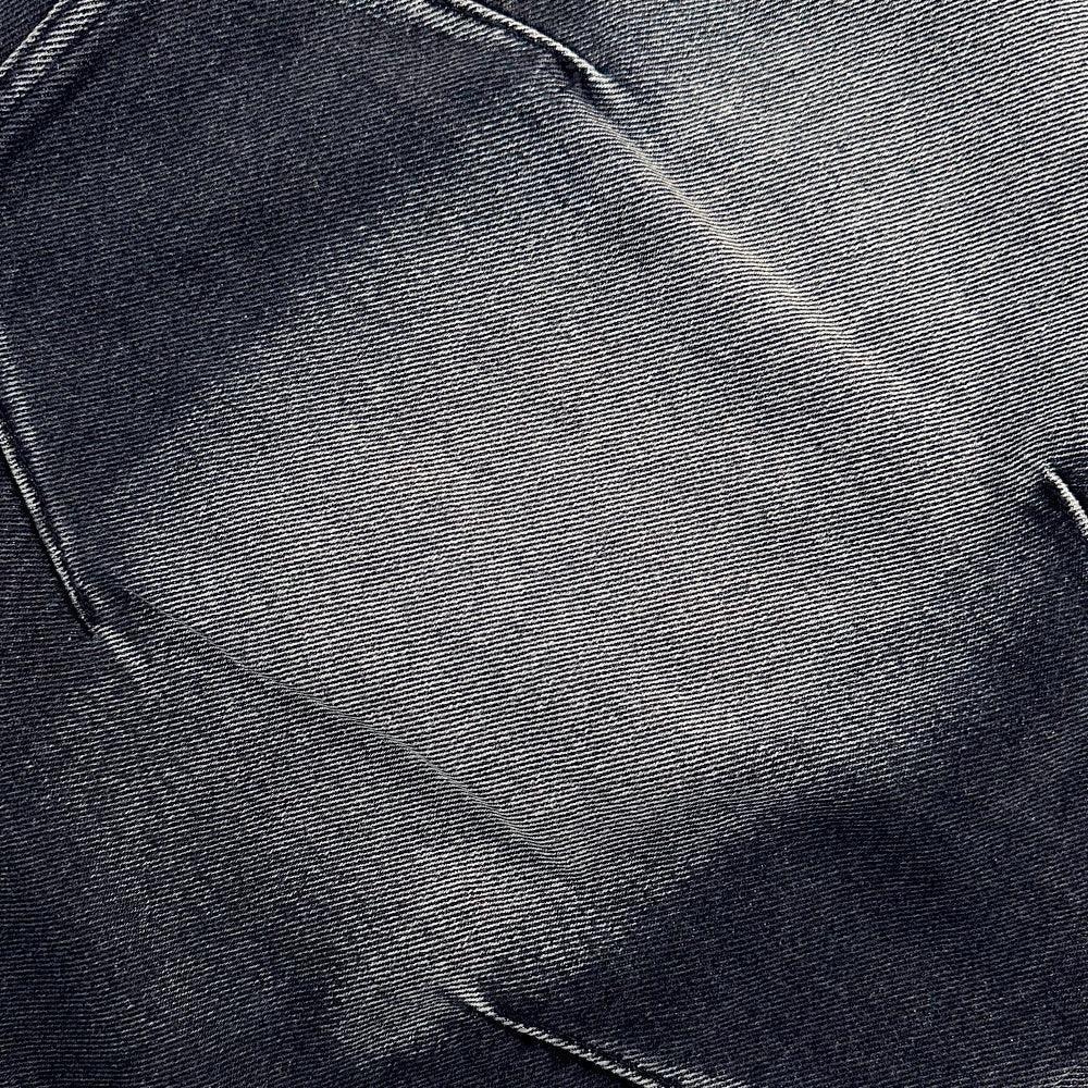 Embossed Wave Washing Wide Denim Pants - BLR BLUER - VENTURER