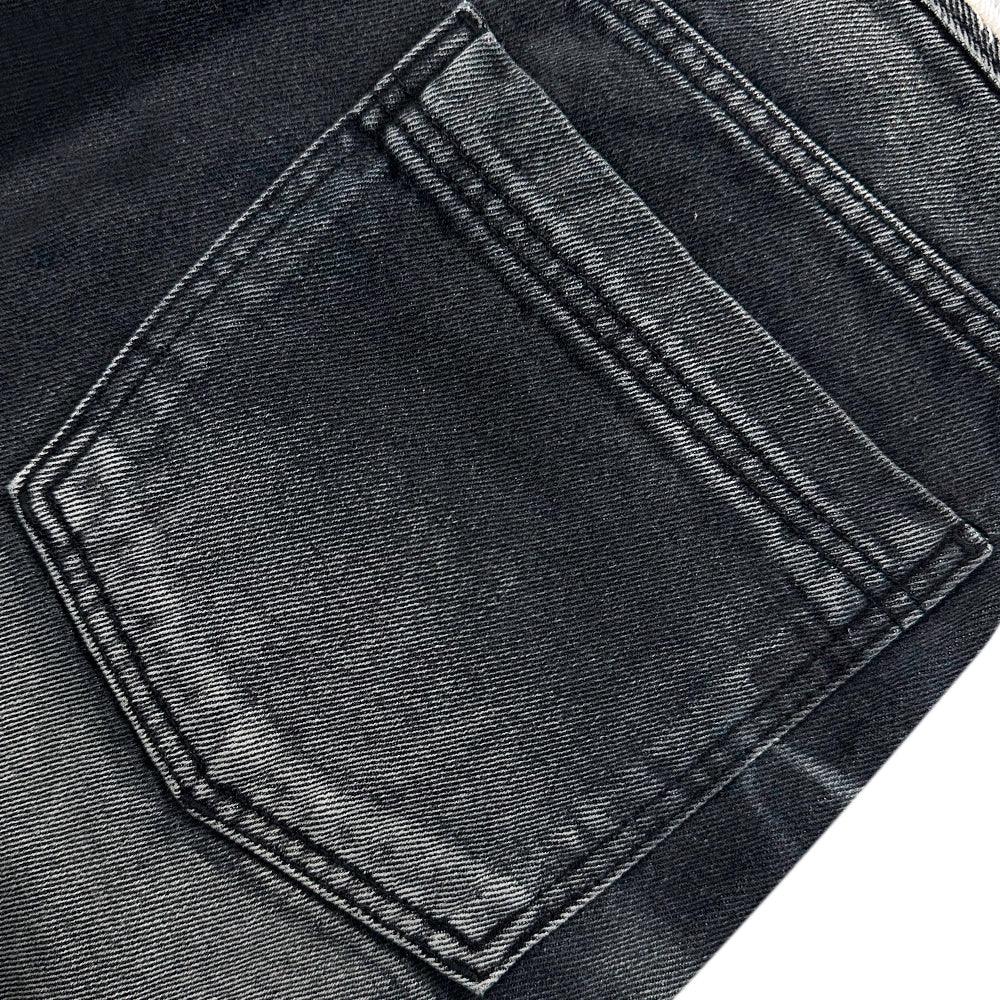 Embossed Wave Washing Wide Denim Pants - BLR BLUER - VENTURER