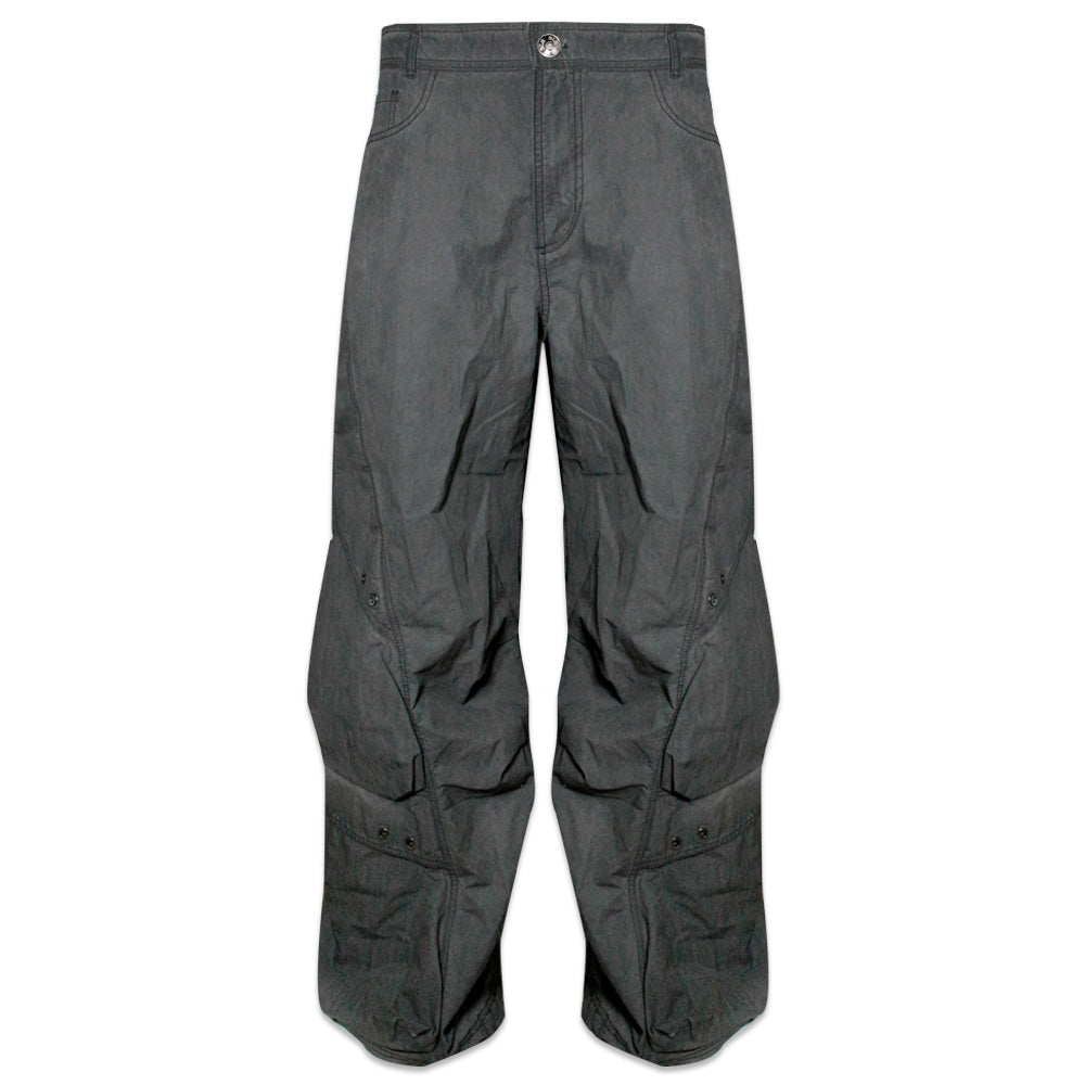 Dyed Multi Pocket Nylon Parachute Pants