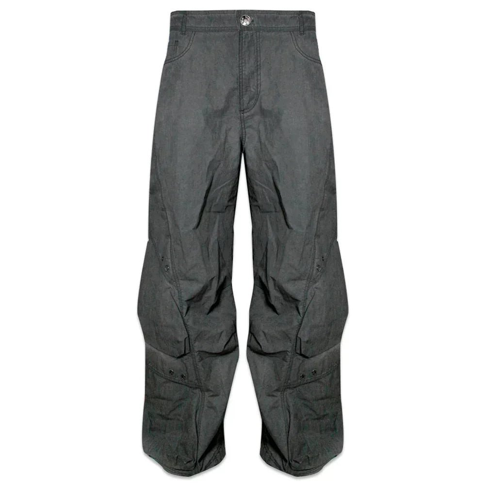 Dyed Multi Pocket Nylon Parachute Pants - BLR BLUER - VENTURER