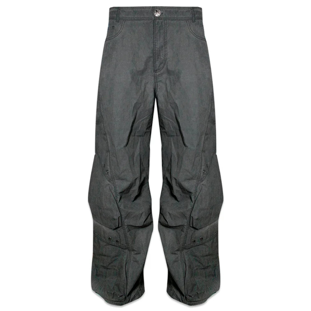 Dyed Multi Pocket Nylon Parachute Pants - BLR BLUER - VENTURER