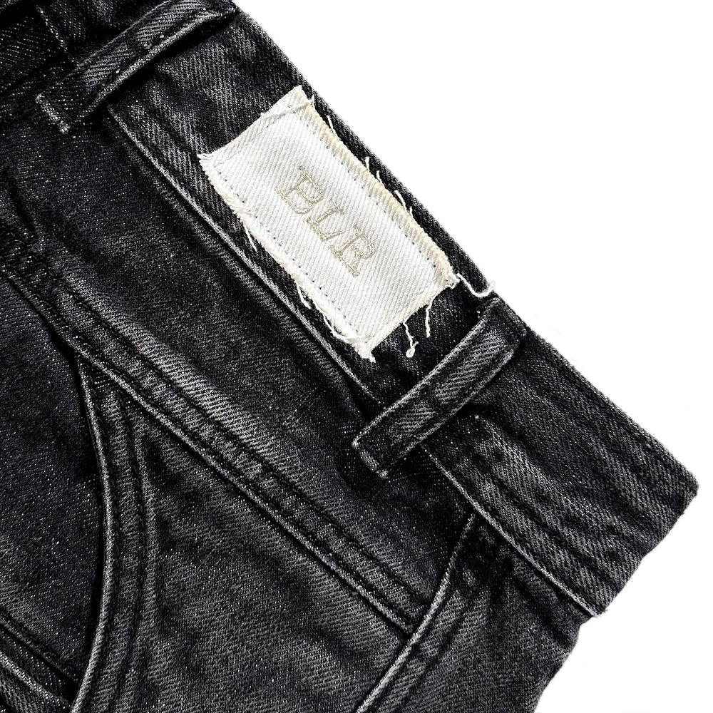 Curved Cover Cargo Bermuda Washing Denim Shorts - BLR BLUER - VENTURER