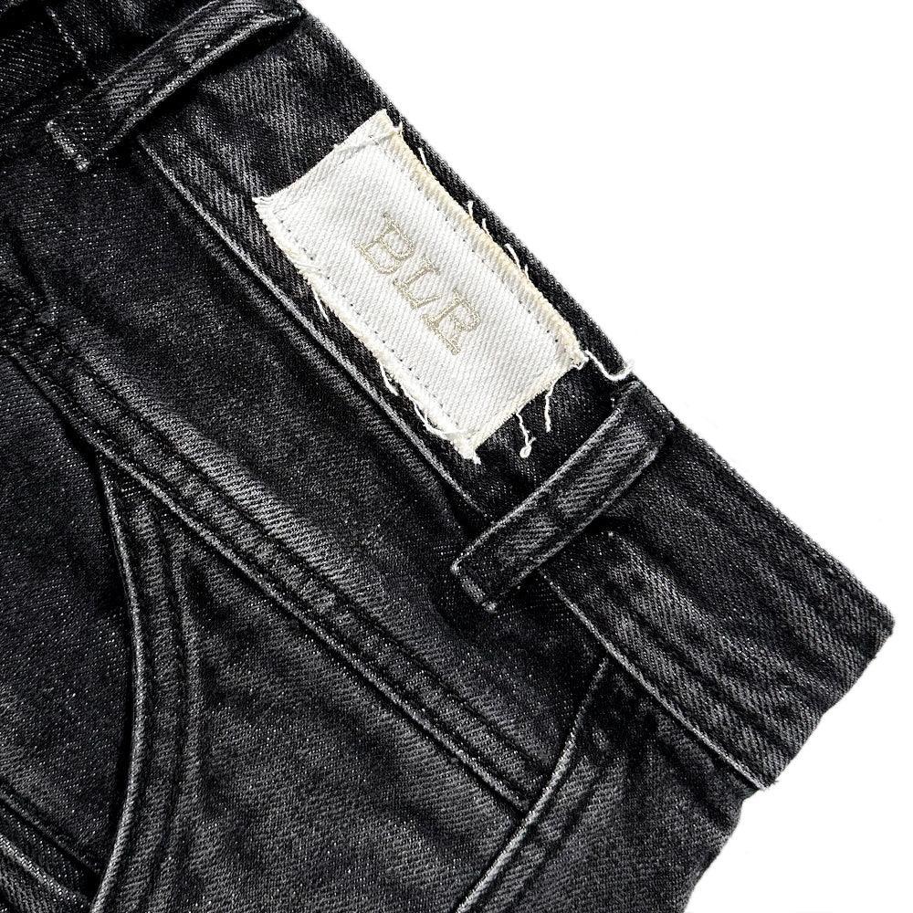 Curved Cover Cargo Bermuda Washing Denim Shorts - BLR BLUER - VENTURER