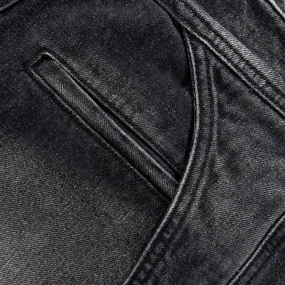 Curved Cover Cargo Bermuda Washing Denim Shorts - BLR BLUER - VENTURER