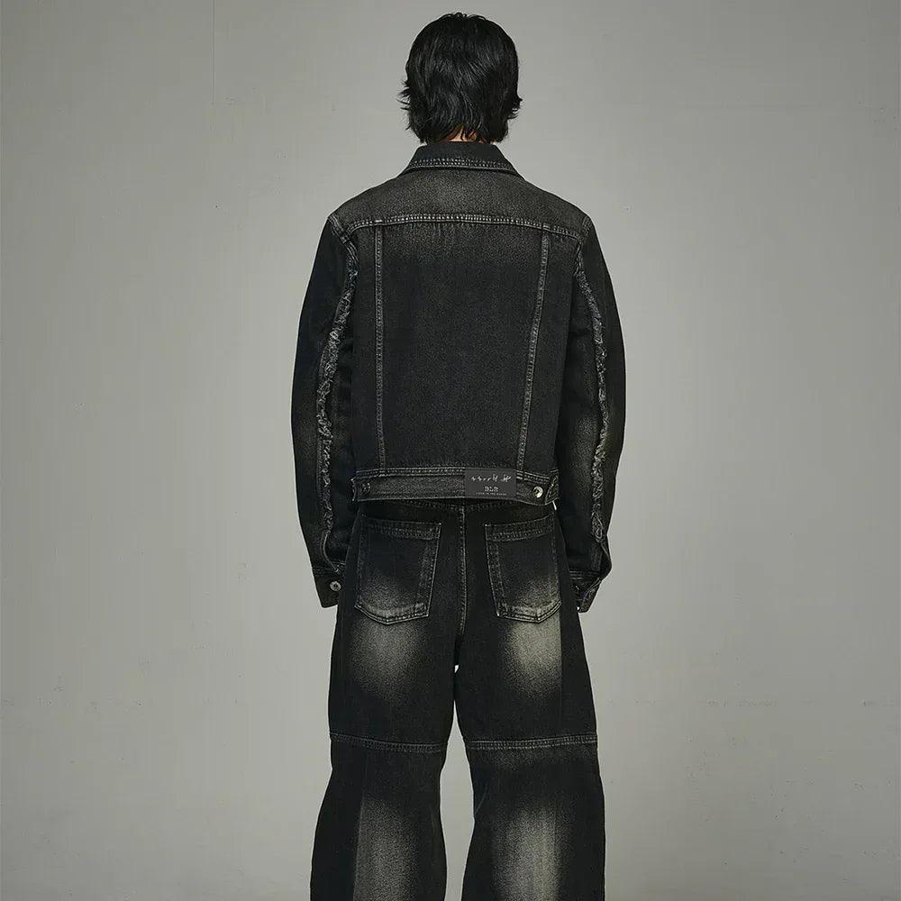 Signature Raw Cut Washing Denim Trucker Jacket - BLR BLUER - VENTURER