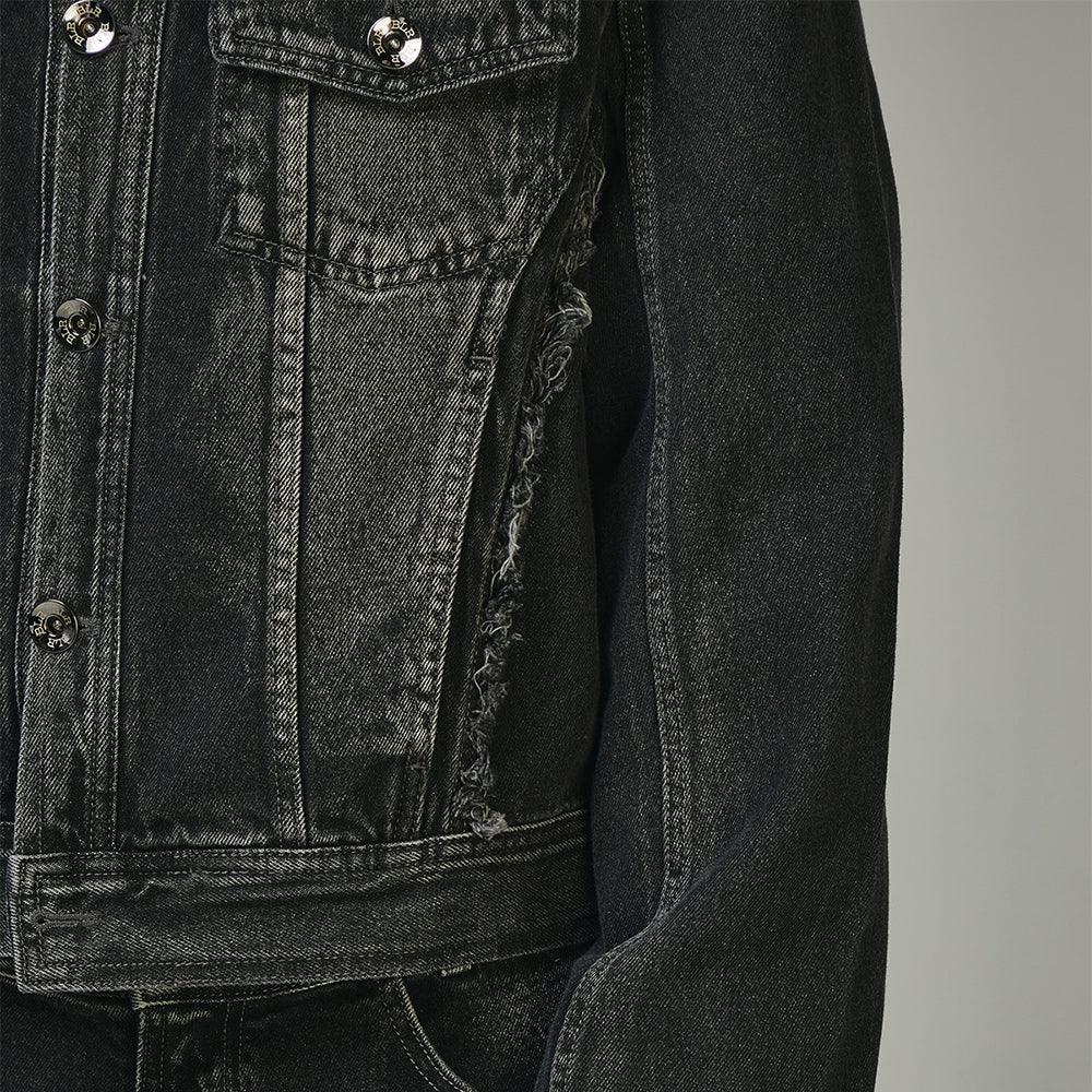 Signature Raw Cut Washing Denim Trucker Jacket - BLR BLUER - VENTURER