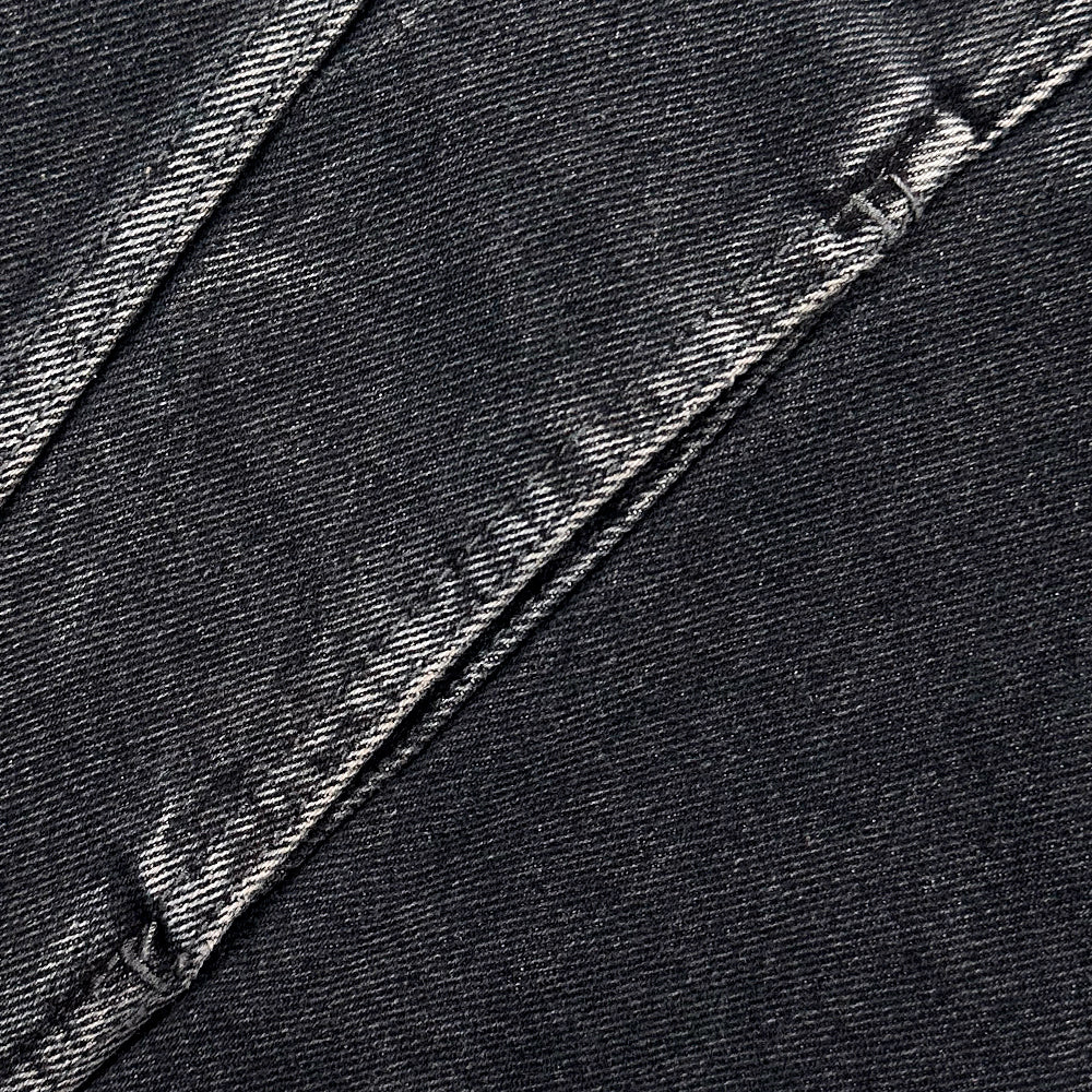 Dyed Curved Line Denim Trucker Jacket