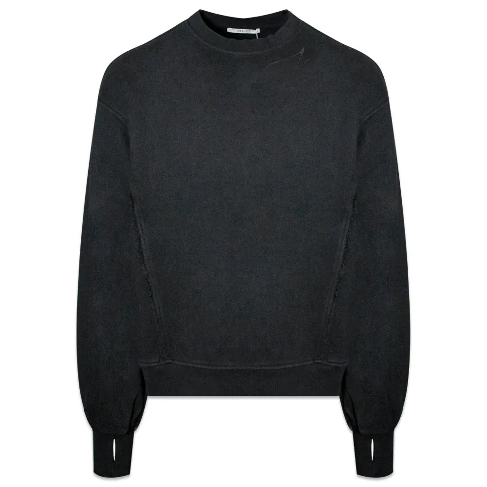 Overfit Raw Cutted Line Sweatshirt - BLR BLUER - VENTURER