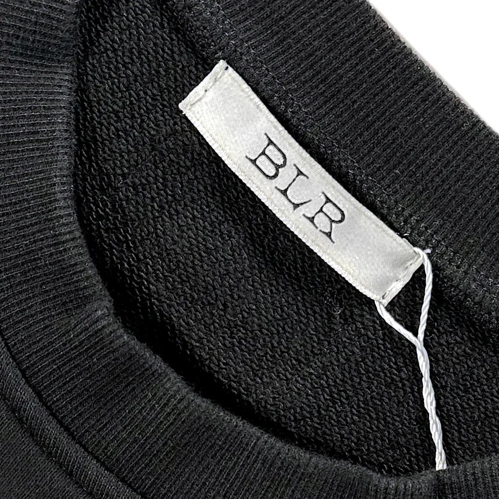 Overfit Raw Cutted Line Sweatshirt - BLR BLUER - VENTURER